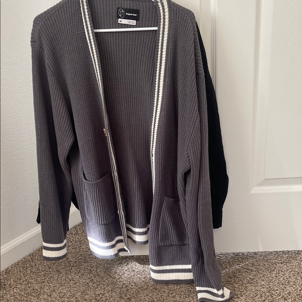 Original Use Gray Cardigan Sweater